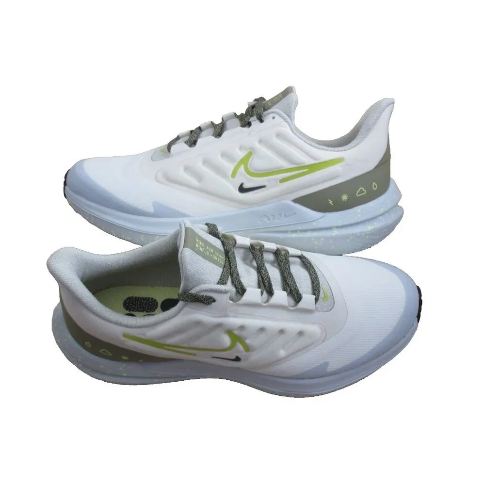 Nike Women's Air Winflo Shield Running Shoes Ivory Olive Green Sizes NIB - Picture 1 of 7